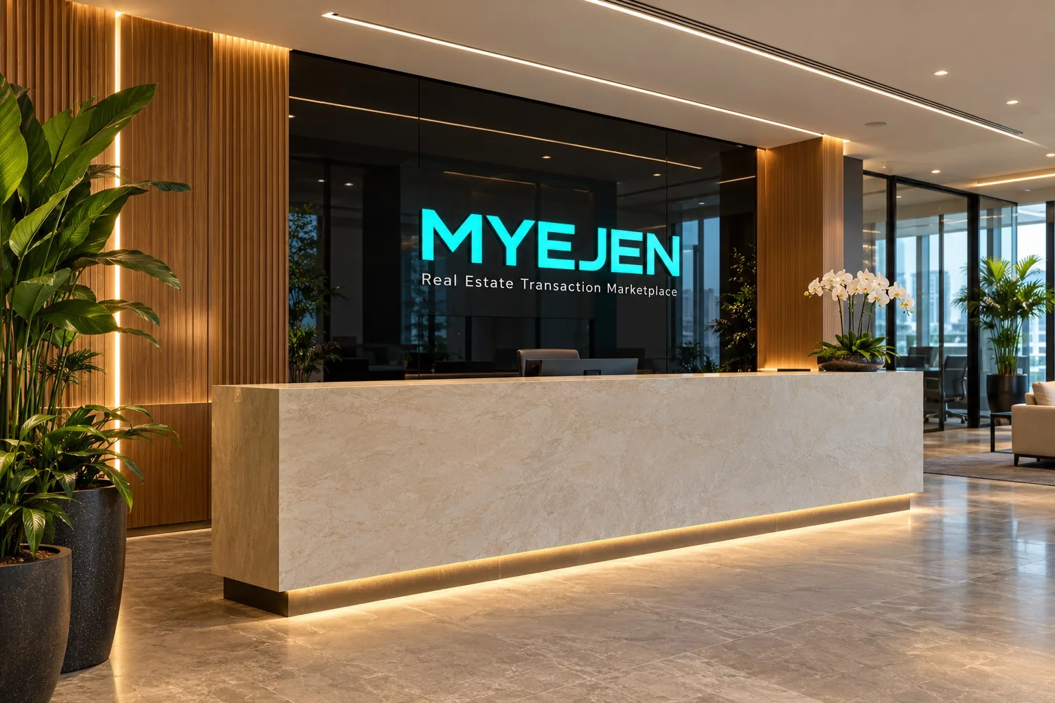 MyEjen reception, illustrative generated image